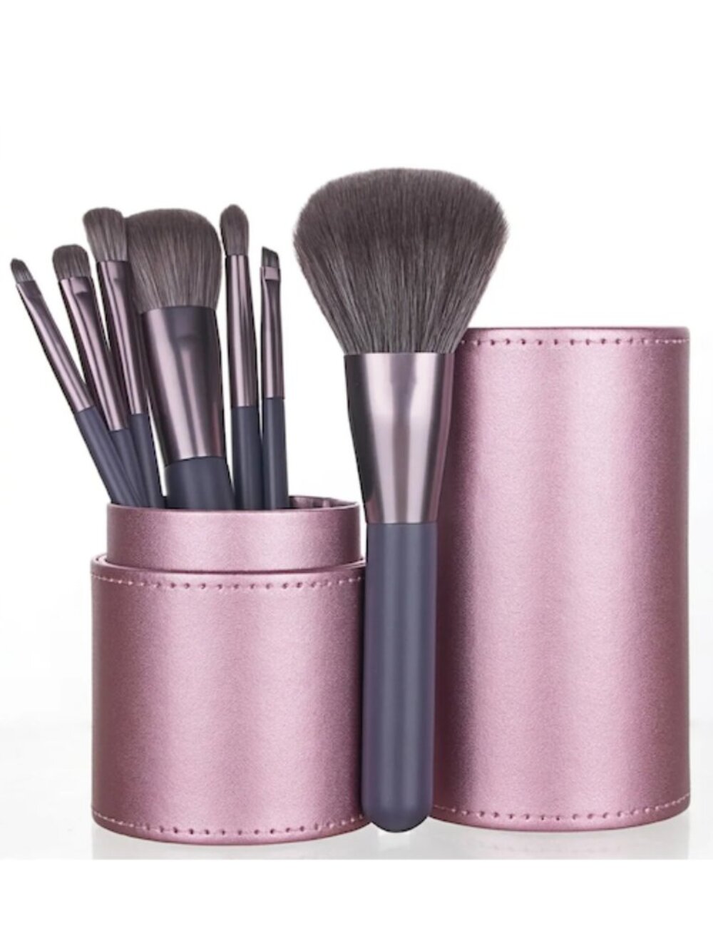 Professional 7-Piece Makeup Brush Set With Travel Case Noble Purple NEW